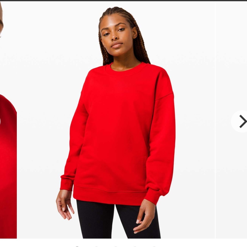 Lululemon Perfectly Oversized Crew dark red XL / XXL